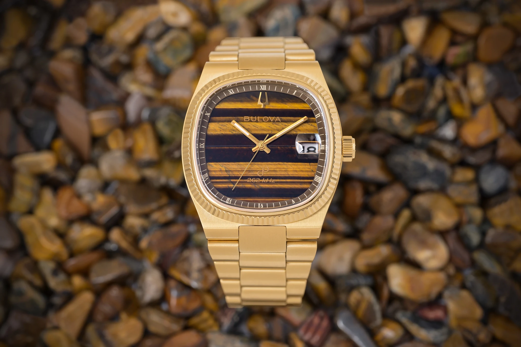 Brown Dial Stainless Steel Bracelet Super Seville 97B230 | Bulova